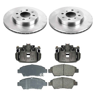 Callahan Brake Parts® - Plain Front Brake Kit with Calipers