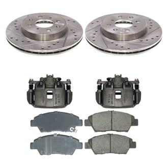 Callahan Brake Parts® - Drilled & Slotted Brake Kit with Calipers