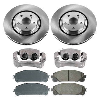 Callahan Brake Parts® - Plain Front Brake Kit with Calipers