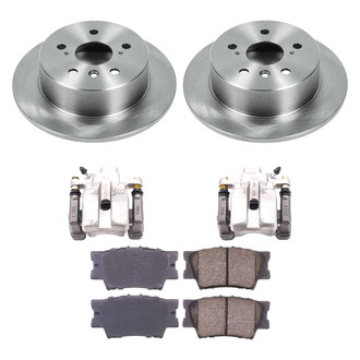 Callahan Brake Parts® - Plain Rear Brake Kit with Calipers