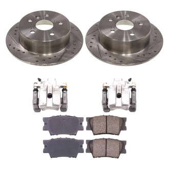 Callahan Brake Parts® - Drilled & Slotted Brake Kit with Calipers