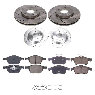 Callahan Brake Parts® - Drilled and Slotted Front and Rear Brake Kit