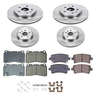 Callahan Brake Parts® - Plain Front and Rear Brake Kit