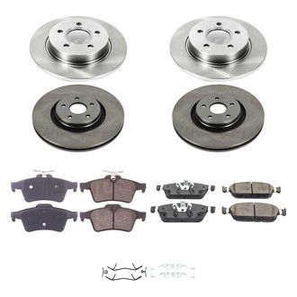 Callahan Brake Parts® - Plain Front and Rear Brake Kit