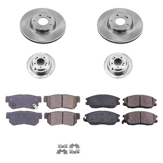 Callahan Brake Parts® - Plain Front and Rear Brake Kit