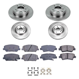 Callahan Brake Parts® - Plain Front and Rear Brake Kit