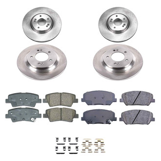 Callahan Brake Parts® - Plain Front and Rear Brake Kit