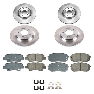 Callahan Brake Parts® - Plain Front and Rear Brake Kit