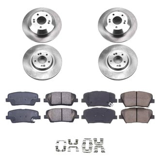Callahan Brake Parts® - Plain Front and Rear Brake Kit