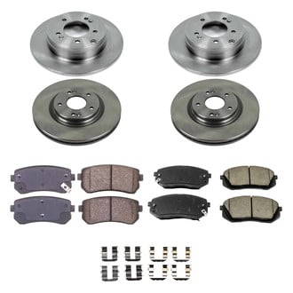 Callahan Brake Parts® - Plain Front and Rear Brake Kit