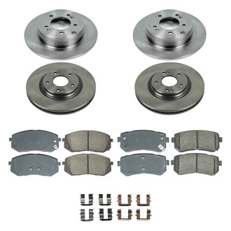 Callahan Brake Parts® - Plain Front and Rear Brake Kit
