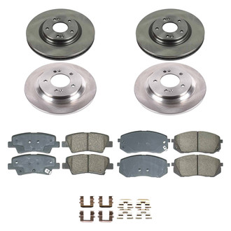 Callahan Brake Parts® - Plain Front and Rear Brake Kit