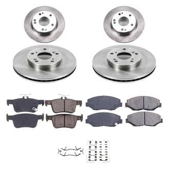 Callahan Brake Parts® - Plain Front and Rear Brake Kit