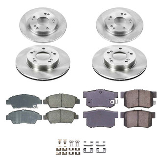 Callahan Brake Parts® - Plain Front and Rear Brake Kit