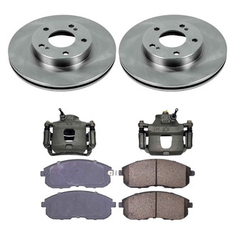 Callahan Brake Parts® - Plain Front Brake Kit with Calipers