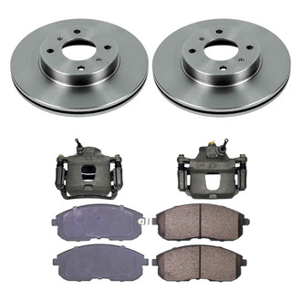 Callahan Brake Parts® - Plain Front Brake Kit with Calipers