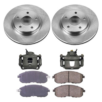 Callahan Brake Parts® - Plain Front Brake Kit with Calipers