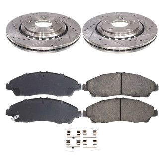 Callahan Brake Parts® - Drilled and Slotted Front Brake Kit