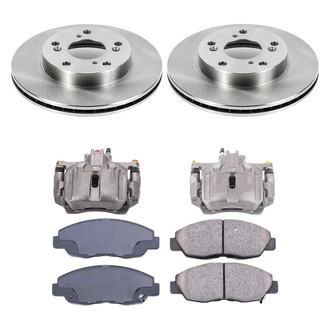 Callahan Brake Parts® - Plain Front Brake Kit with Calipers