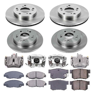 Callahan Brake Parts® - Plain Brake Kit with Calipers