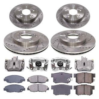 Callahan Brake Parts® - Drilled and Slotted Brake Kit with Calipers