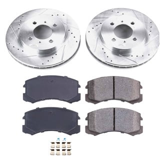 Callahan Brake Parts® - Drilled and Slotted Front Brake Kit
