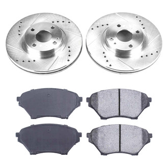 Callahan Brake Parts® - Drilled and Slotted Front Brake Kit