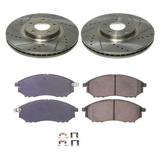 Callahan Brake Parts® - Drilled and Slotted Front Brake Kit