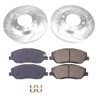 Callahan Brake Parts® - Drilled and Slotted Front Brake Kit