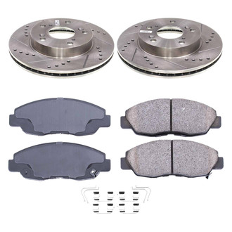 Callahan Brake Parts® - Drilled and Slotted Front Brake Kit