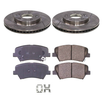 Callahan Brake Parts® - Drilled and Slotted Front Brake Kit
