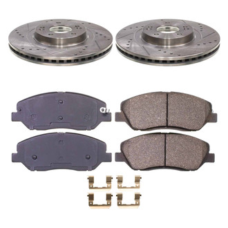 Callahan Brake Parts® - Drilled and Slotted Front Brake Kit