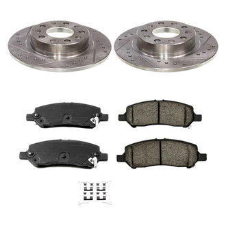 Callahan Brake Parts® K034169 - Drilled and Slotted Rear Brake Kit