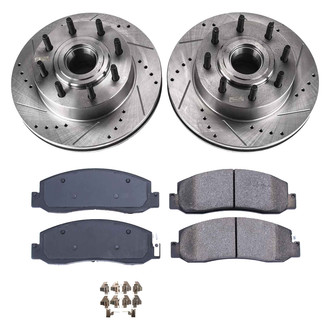 Callahan Brake Parts® - Drilled and Slotted Front Brake Kit