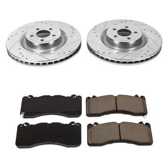 Callahan Brake Parts® - Drilled and Slotted Front Brake Kit