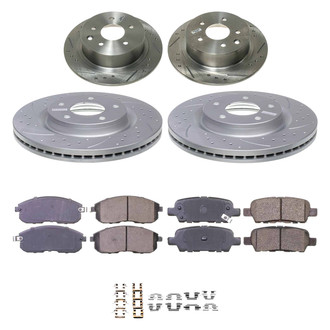 Callahan Brake Parts® - Drilled and Slotted Front and Rear Brake Kit