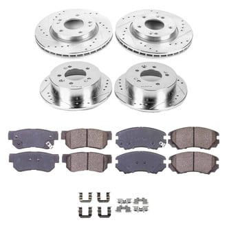 Callahan Brake Parts® - Drilled and Slotted Front and Rear Brake Kit