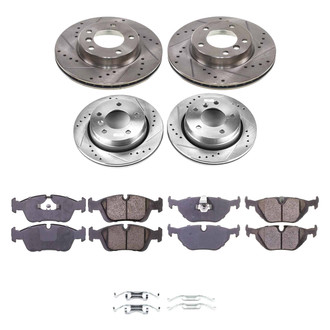 Callahan Brake Parts® - Drilled and Slotted Front and Rear Brake Kit