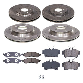 Callahan Brake Parts® - Drilled and Slotted Front and Rear Brake Kit