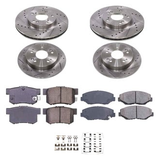 Callahan Brake Parts® - Drilled and Slotted Front and Rear Brake Kit