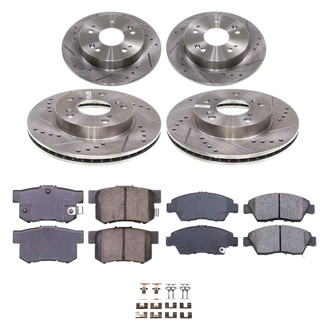 Callahan Brake Parts® - Drilled and Slotted Front and Rear Brake Kit