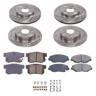 Callahan Brake Parts® - Drilled and Slotted Front and Rear Brake Kit