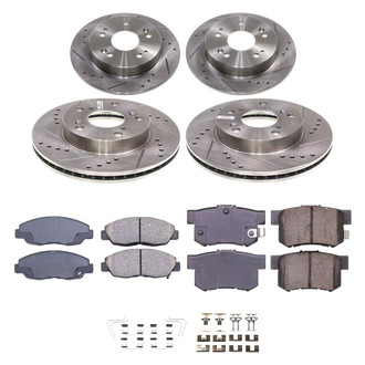 Callahan Brake Parts® - Drilled and Slotted Front and Rear Brake Kit