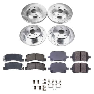 Callahan Brake Parts® - Drilled and Slotted Front and Rear Brake Kit