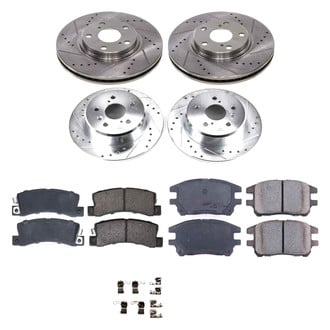 Callahan Brake Parts® - Drilled and Slotted Front and Rear Brake Kit