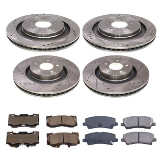 Callahan Brake Parts® - Drilled and Slotted Front and Rear Brake Kit