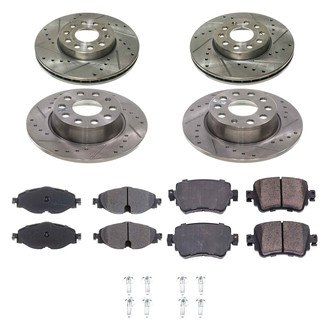 Callahan Brake Parts® - Drilled & Slotted Brake Kit