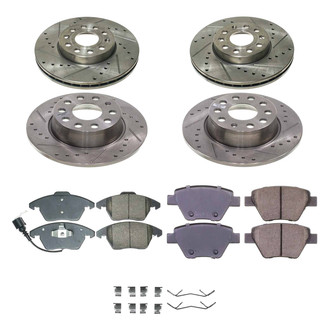 Callahan Brake Parts® - Drilled and Slotted Brake Kit