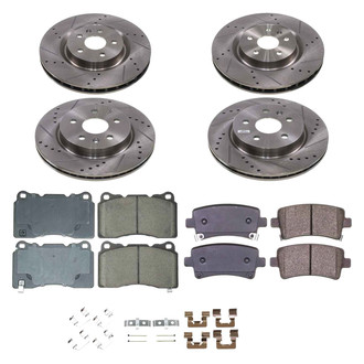 Callahan Brake Parts® - Drilled and Slotted Front and Rear Brake Kit