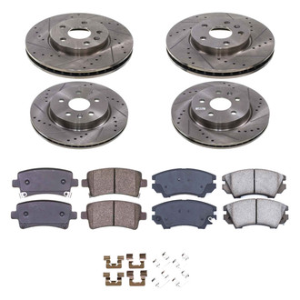 Callahan Brake Parts® - Drilled and Slotted Front and Rear Brake Kit